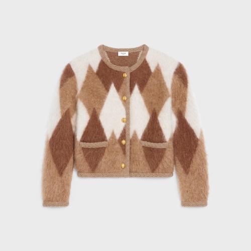  CELINE赛琳思琳 22年秋冬 女士 针织衫 [预售]      拉绒马海毛猎装开衫 2A10Z831R.03HN