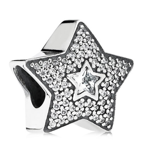 PANDORA 潘多拉 女士 银色许愿星星锆石925银串珠 串珠配珠 791384CZ