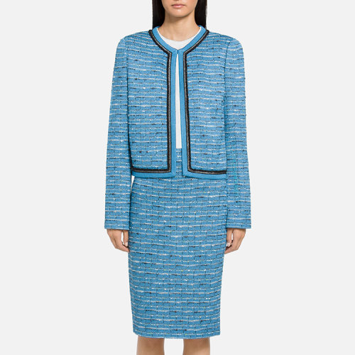 St.John/盛蔷间隔印染色带女士夹克K61Y0T2