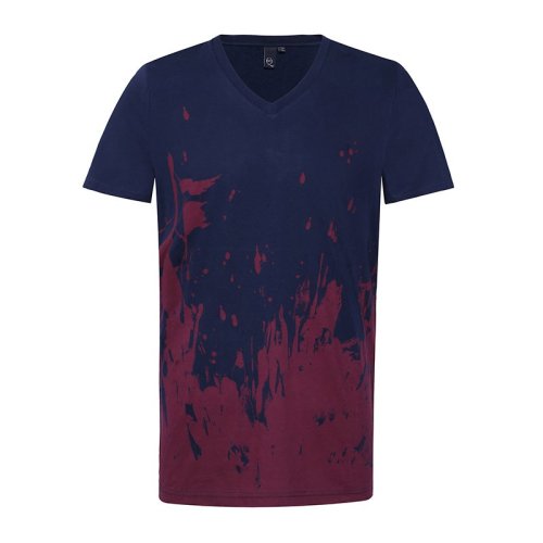 Alexander McQueen/亚历山大麦昆 纯棉V字领男士短袖T恤