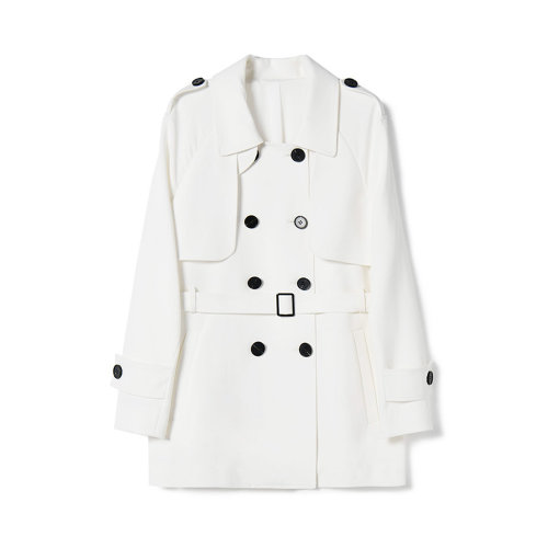 GeleiStory/GeleiStory  秋冬新款小个子休闲百搭通勤气质舒适垂坠中长款显瘦风衣 女装＞女士外套＞女士风衣