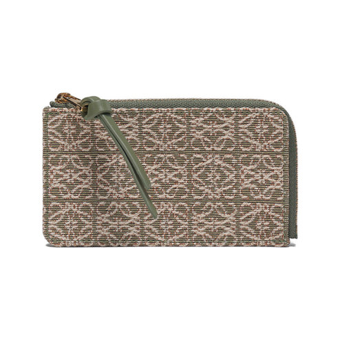 LOEWE/罗意威 女士牛皮革/织物卡包卡夹零钱包Anagram提花 C604Z40X02