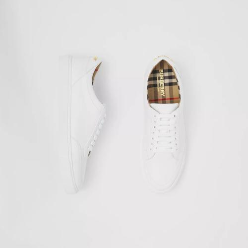  BURBERRY 22年秋冬 女士 徽标细节皮革运动鞋 80432101 预定商品1-3周发货