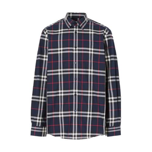  BURBERRY 22年秋冬 男士 格纹棉府绸衬衫 80208651