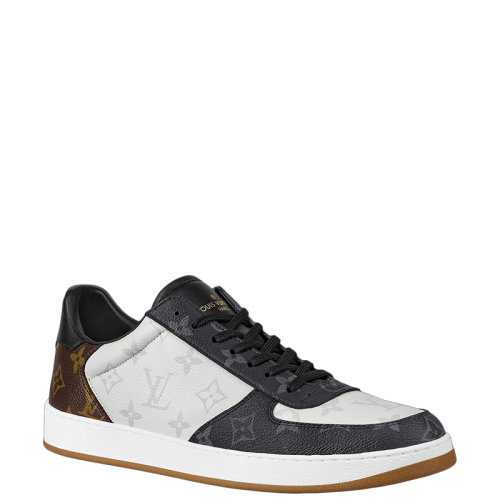 Louis Vuitton/路易威登 22年早春新款 RIVOLI系列 男士黑檀木色帆布老花印花运动鞋1A8WG2