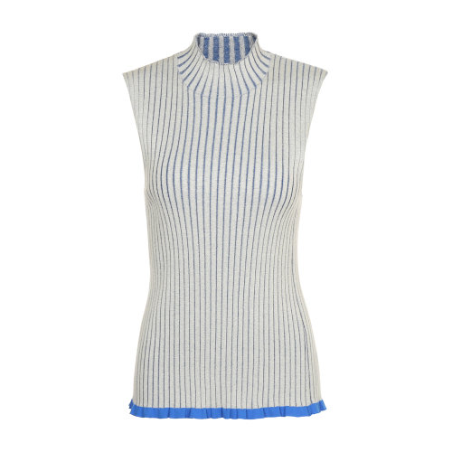 卫衣针织 BURBERRY/博柏利 女士针织衫/毛衣 灰色立领女士羊绒背心女士上装女装 瑕疵特卖（陈列痕迹，不影响使用）