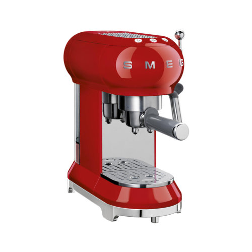 Smeg/斯麦格意大利进口复古意式半自动咖啡机家用手动泵压式蒸汽打奶泡ECF01