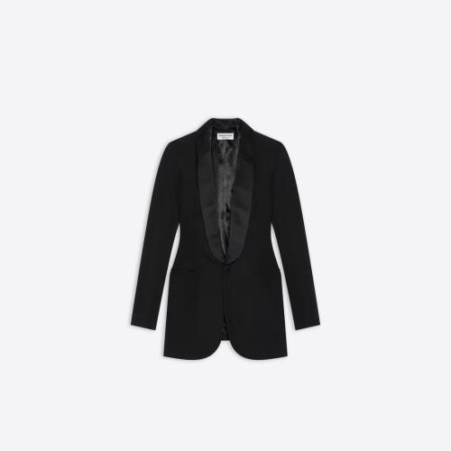  BALENCIAGA巴黎世家 22年秋冬 女士 夹克 Women's Hourglass Tuxedo Jacket  in Black 583888T 预定商品1-3周发货