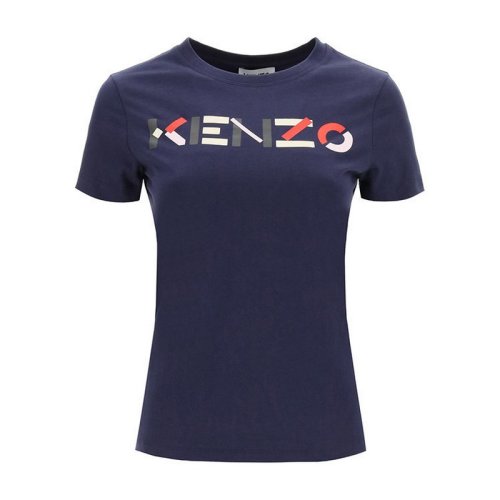  KENZO/高田贤三 女士蓝色棉质短袖T恤 FB52TS8404SA 76 PLFSX