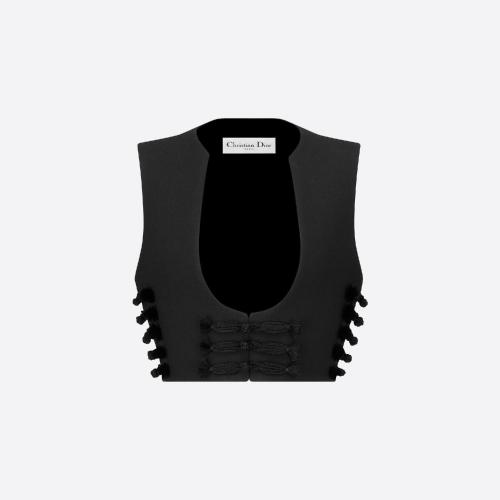  DIOR迪奥 22年秋冬 女士 夹克 中式盘扣短款马甲 311G18A1162_X9000