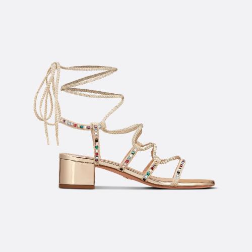  DIOR迪奥 22年春夏 女士 平底凉鞋 Sandale a talon Dior Gem KCQ697SQS_S71K