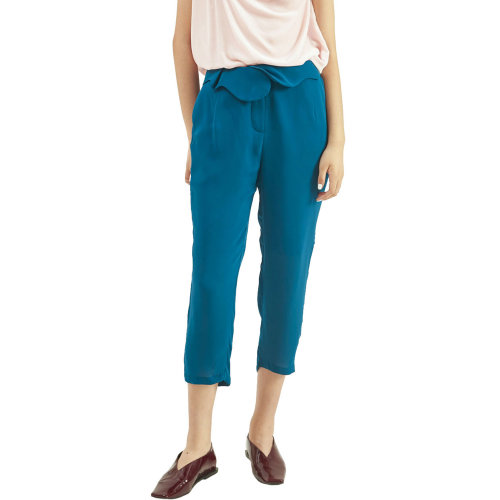 nisiss/怡夕19秋冬装饰腰头轻薄窄脚裤女士休闲裤n164xg24-1