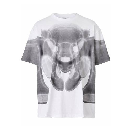 BURBERRY/博柏利 男士拼色棉质印花装饰圆领短袖上衣T恤 8048329