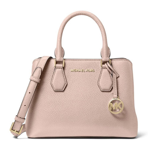 Michael Kors/迈克·科尔斯 MK 女士粉色mk装饰牛皮手提包单肩包