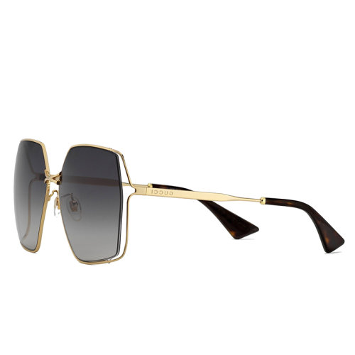 GUCCI/古驰 女士灰色椭圆形金属太阳镜 642994I33308012