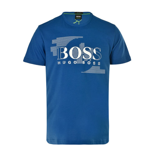 HUGO BOSS/雨果波士  男装 服饰 新款纯色纯棉时尚休闲BOSS标男士短袖T恤