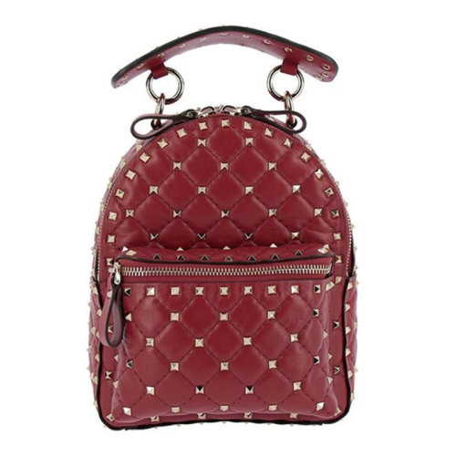 Valentino/华伦天奴  女包女士皮革时尚百搭铆钉装饰双肩包  RW2B0B63NAP 0NO