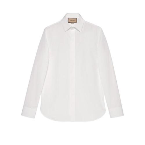  GUCCI古驰 22年秋冬 男士 饰双G棉府绸衬衫 699561 ZAIFQ 9000