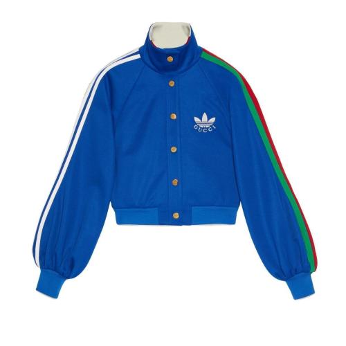  GUCCI古驰 22年秋冬 女士 adidas x Gucci联名系列短款夹克 693406 XJEGU 4153