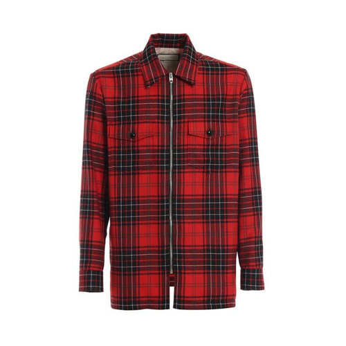 GUCCI/古驰 男士拼色格纹长袖上衣衬衣衬衫 538800-ZAAUO-6047