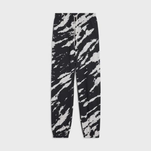  CELINE赛琳思琳 22年秋冬 男士 休闲裤 平纹针织抓绒宽松扎染运动裤 2Z259129T.38AW