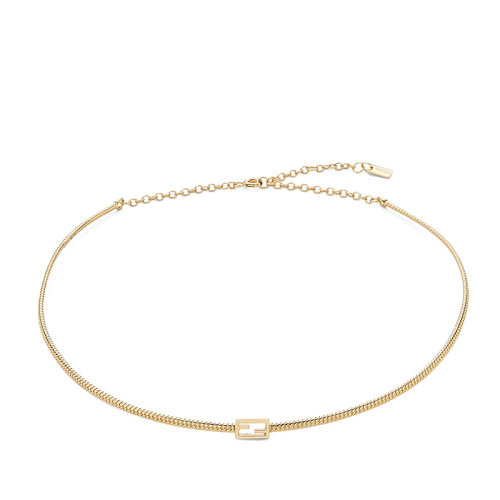 FENDI/芬迪  Baguette系列 女士金色具有金属涂层网状链和FF Baguette图案手链8AG994B08F0CFK