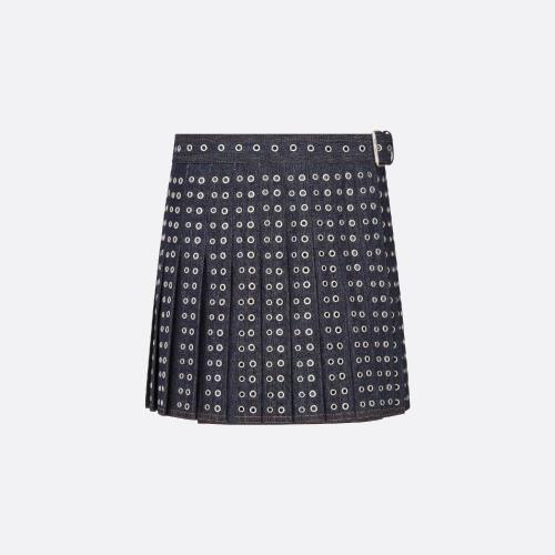  DIOR迪奥 22年春夏 女士 半身裙 Mini jupe plissee 242J23X3306_X5555