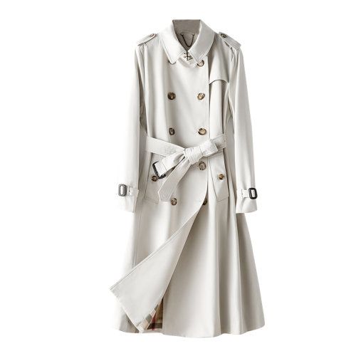 GeleiStory/GeleiStory  秋冬新款风衣女加长款双排扣英伦风外套 女士风衣