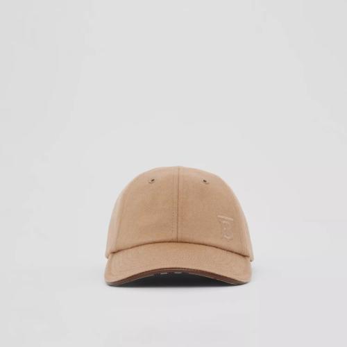  BURBERRY 22年秋冬 男士 专属标识装饰羊绒棒球帽 80649031