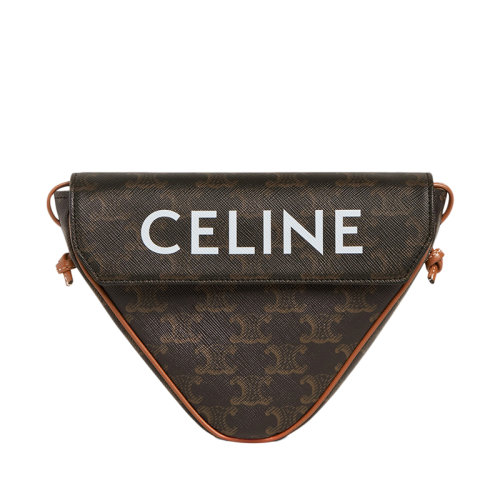 CELINE/赛琳  男士三角形凯旋门帆布经典老花翻盖单肩斜挎包195902BZK.04LI