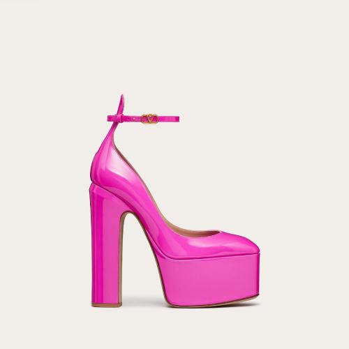  VALENTINO华伦天奴 22年秋冬 女士 高跟凉鞋 ESCARPINS VERNIS A_VEC PLATEAU VALENTINO GARA_