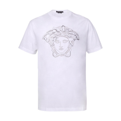 VERSACE/范思哲 男士短袖T恤 男士美杜莎头像棉质圆领短袖T恤 A77977 A214683