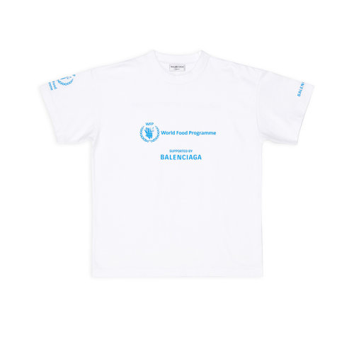 Balenciaga/巴黎世家 22年秋冬新款 WFP系列 女士白色纯棉艺术画印花短袖T恤612965TMVL29086