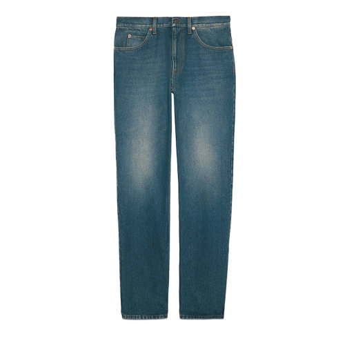 GUCCI/古驰  新款男士水洗常规版型纯棉牛仔裤 623953XDBBQ4011