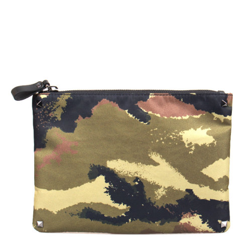 Valentino/华伦天奴  男包女包迷彩色织物时尚百搭拉链开合手拿包  RY2P0338EFI HF8