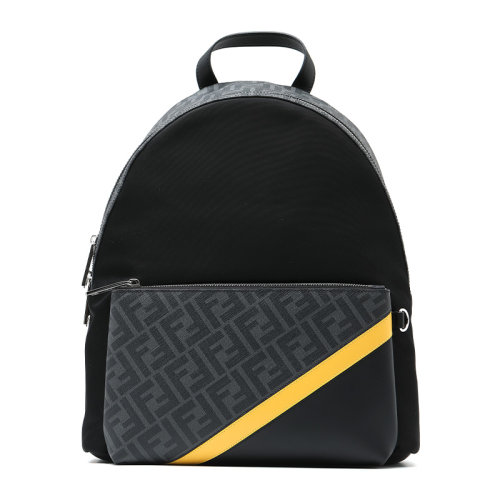 FENDI/芬迪21新品经典老花织物/配皮男士双肩包背包7VZ042A9XT