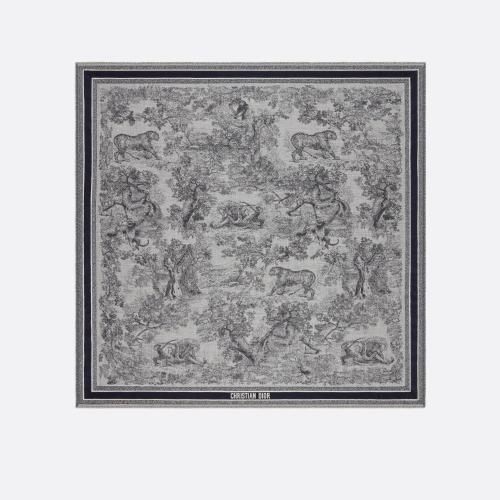  DIOR迪奥 22年秋冬 女士 围巾 Dior 印花披肩 14JOU140I142_C583 预定商品1-3周发货