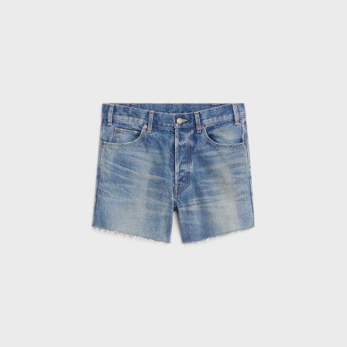  CELINE赛琳思琳 22年秋冬 女士 短裤 UNION水洗迷你牛仔短裤 2N757930F.07UW