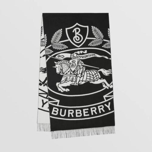  BURBERRY 22年秋冬 女士 马术骑士图案提花大号围巾 80608421