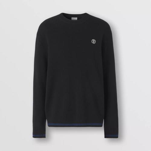  BURBERRY 22年秋冬 男士 专属标识装饰装饰羊绒棉质混纺针织衫 80419181