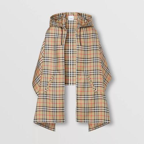  BURBERRY 22年秋冬 女士 Vintage 格纹丝质加垫披肩 80423311 预定商品1-3周发货