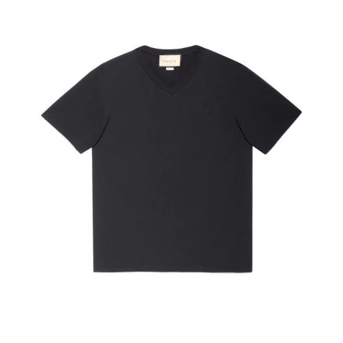  GUCCI古驰 22年秋冬 男士 饰双G棉质T恤 700131 XJEJF 1043