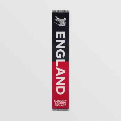  BURBERRY 22年秋冬 女士 蒙太奇装饰丝毛混纺提花围巾 80594311