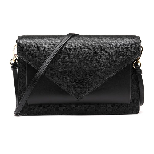 PRADA/普拉达徽标牛皮革女士单肩包斜挎包1BP0202EE