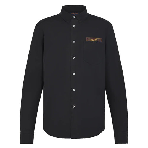 Louis Vuitton/路易威登 21年秋冬新款 男士黑色棉质标准版型府绸衬衫1A7Y1S