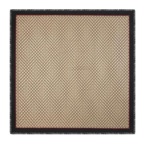  GUCCI古驰 22年秋冬 女士 GG蜜蜂图案莫代尔真丝混纺披肩 551072 3GA40 1074