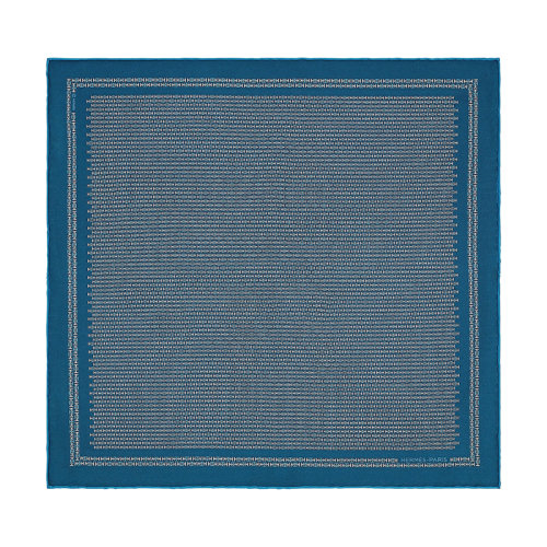 HERMES/爱马仕 22年早春新款 45 H au Maillon系列 男士海军蓝/中蓝/白色真丝方巾口袋巾H806245T07