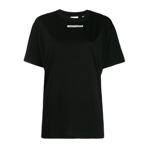 BURBERRY/博柏利女装 服饰 黑色 棉质字母装饰时尚半袖 女士短袖T恤 8017115