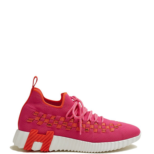 HERMES/爱马仕 22年秋冬新款 Flex系列 女士覆盆子粉色/橙色网眼套穿式超轻鞋底运动鞋H222161Z8J370