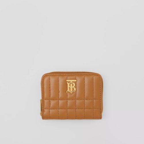  BURBERRY 22年秋冬 女士 Lola – 绗缝皮革萝纳拉链钱夹 80623751